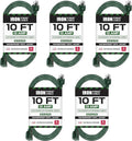 Iron Forge Cable 5 Pack Weatherproof 10 Ft Outdoor Extension Cord by IronForgeCable
