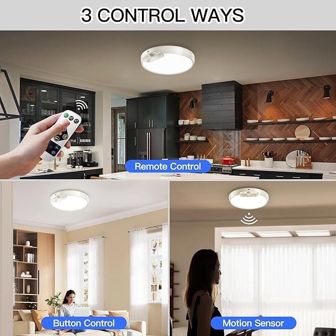Homelist Newly Upgraded 8000mAh Rechargeable Ceiling Light, Battery-Operated - Image 5