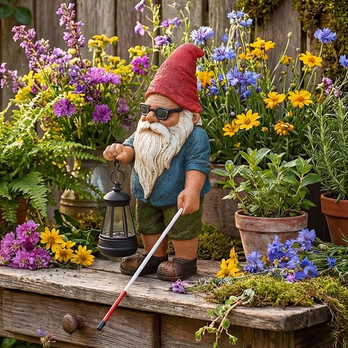 Garden Gnome Outdoor Statue -10.2 inches Outdoor Decor - Image 7
