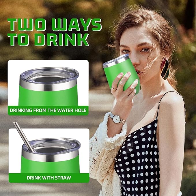 12oz/4 Pack Wine Tumbler Glasses - Image 5