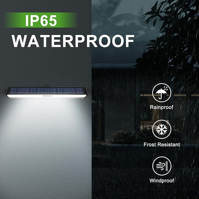 Aolyty Solar Lights Outdoor, 3 Work Modes Solar Strobe Lights Waterproof - Image 6