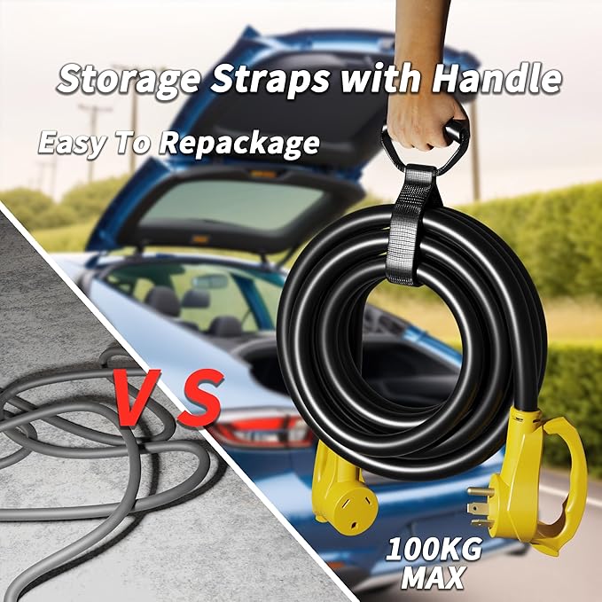 PlugSaf 15 FT 30 Amp RV Extension Cord Outdoor - Image 5