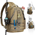 Piscifun Fishing Backpack with Rod Holder, Lightweight Sling Bag Storge Gear by Piscifun