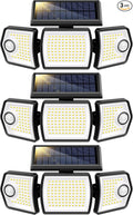 VIVOHOME Linkable Solar Flood Lights Outdoor, 2 Adjustable Motion Sensors by VIVOHOME