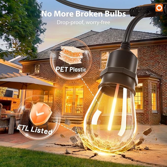 addlon 50FT Outdoor String Lights LED - Image 3