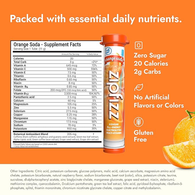 Zipfizz Daily Energy Drink Powder, 20 Pack | 3-in-1 Sustained Energy, Rapid - Image 6