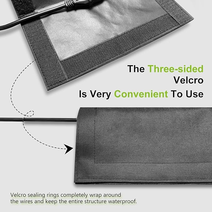 3Pack Outdoor Extension Cord Safety Cover, 10x5 Inch, 600D Canvas Material - Image 5