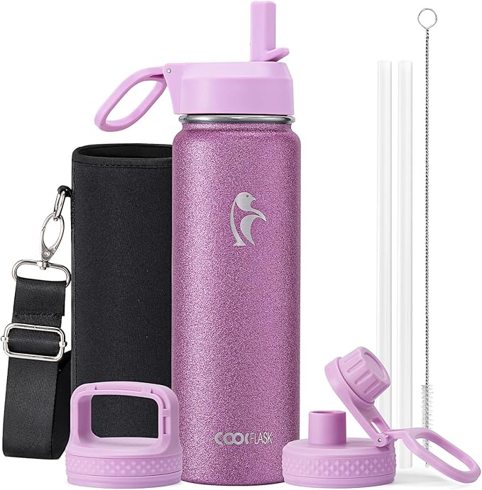 Coolflask Water Bottle 24 oz Insulated by Coolflask