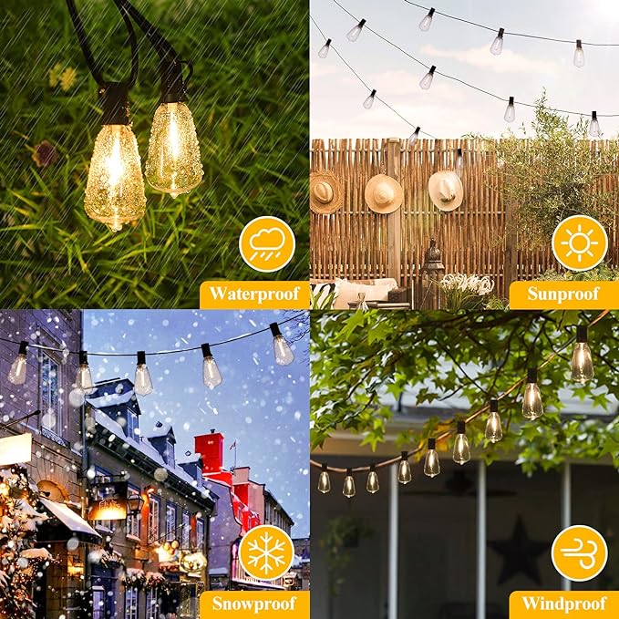 Brightever Outdoor String Lights, 25FT Patio Lights - Image 5