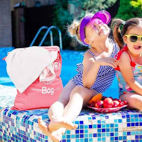 2 Pcs Large Travel Laundry Bag Waterproof Wet Dry Bag Washable Dirty Clothes - Image 2