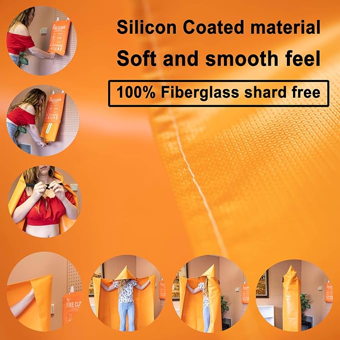 Fire Blanket -Certified 1200F Extra Thick, Glow In The Dark Fireproof Emergency - Image 3