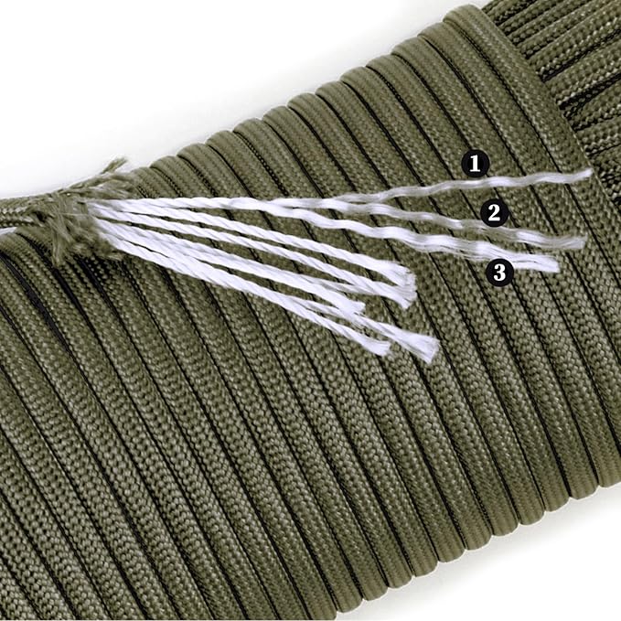 Paracord 550 lb, 7 Strand Paracord Rope 100ft 4mm, Nylon Parachute Cord - Image 2