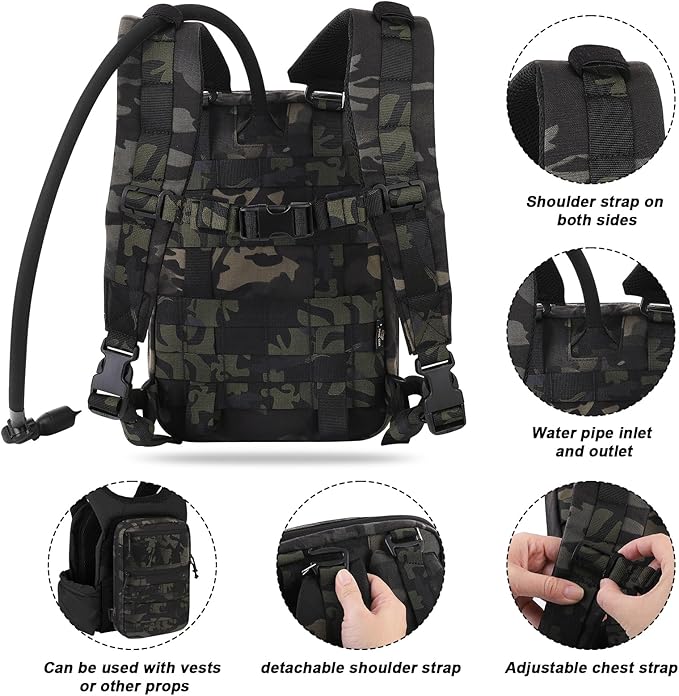 PETAC GEAR Tactical Molle Hydration Pack - Image 3