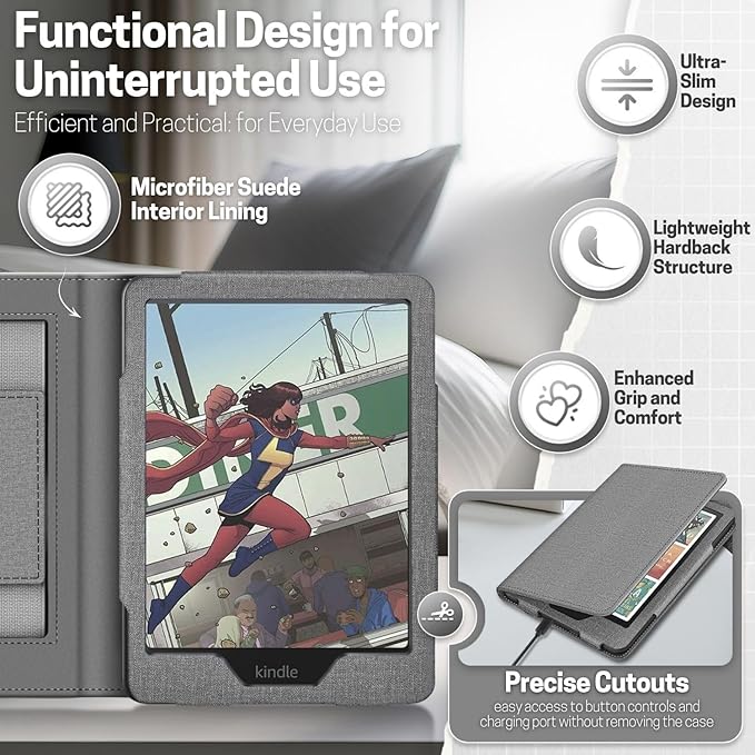 TNP Stand Case with Strap for Kindle Paperwhite 12th Gen 2024 / Kindle - Image 8