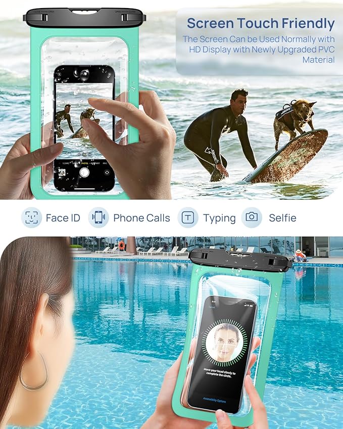 Lanhiem Large Waterproof Phone Pouch Universal IPX8 Waterproof Dry Bag - Image 7