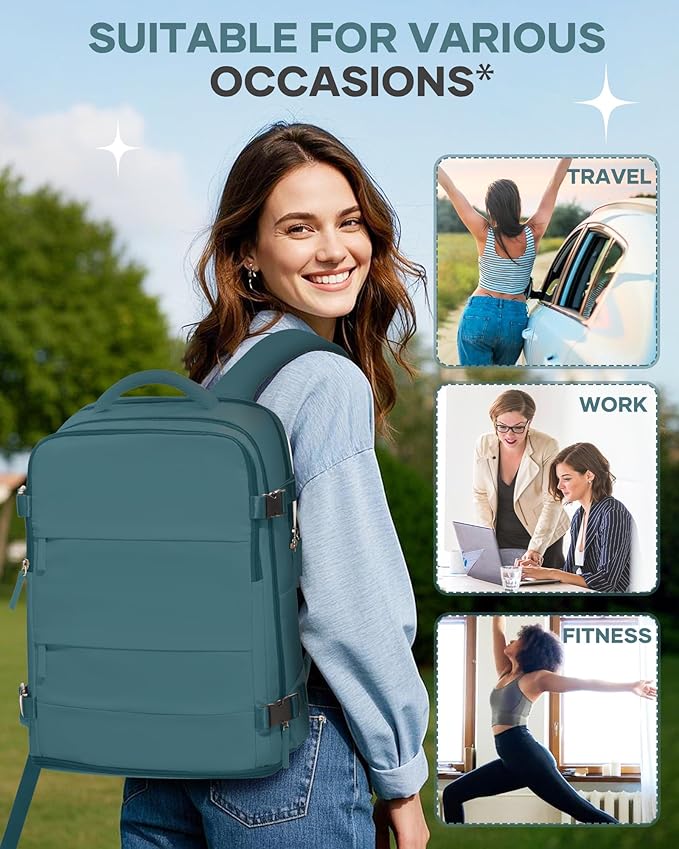 coofay Travel Backpack For Women Men Airline Approved Carry On Backpack Flight - Image 9