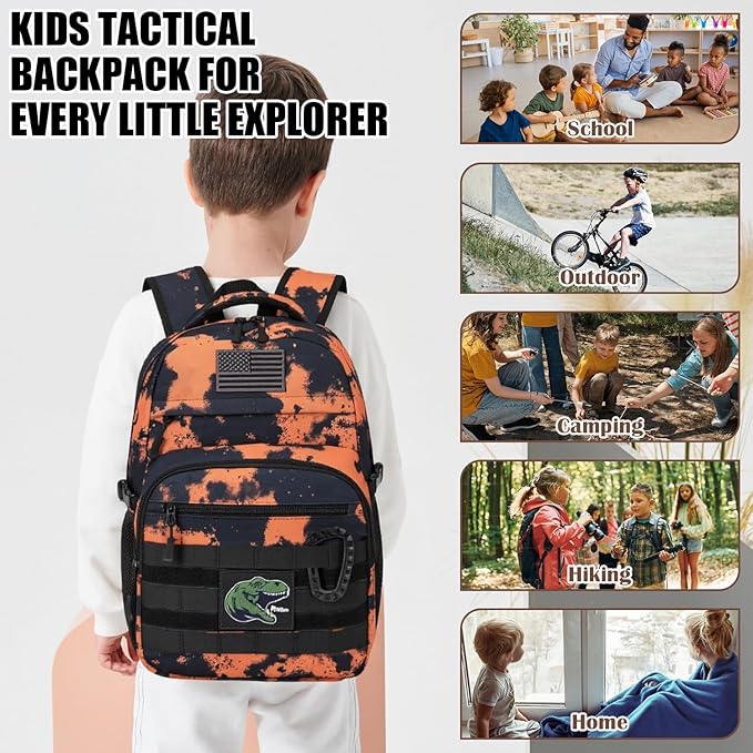 Kids Tactical Backpack Army Molle Bookbag Military Boys Backpack - Image 6