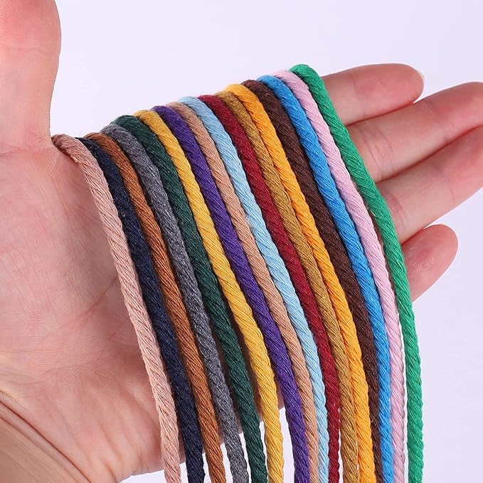 Khaki Cotton Macrame Cord, 4mm x 109Yards, Crafts & More - Image 2