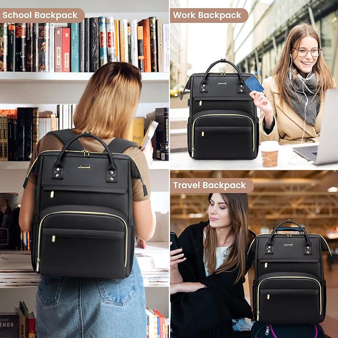 LOVEVOOK Leather Laptop Backpack - Image 6