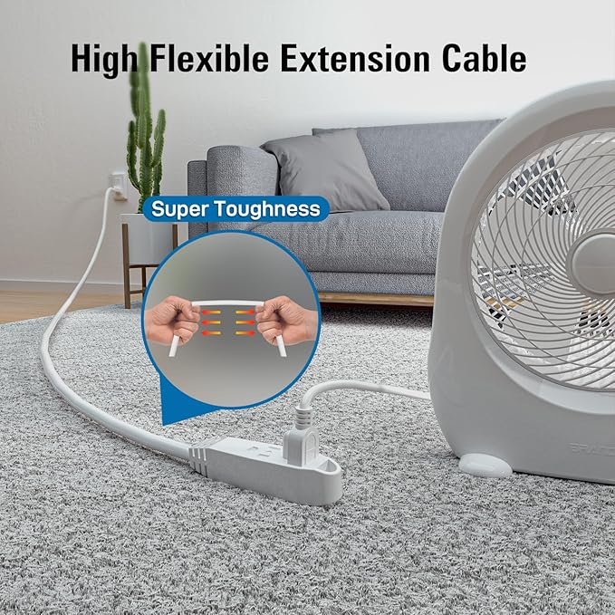 K KASONIC - 12-Feet 3 Outlet Extension Cord, UL Listed, 16/3 SJTW 3-Wire - Image 5