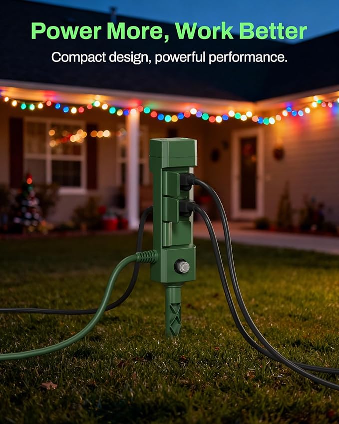 BN-LINK Outdoor Power Stake Timer, Dusk to Dawn Sensor - Image 4