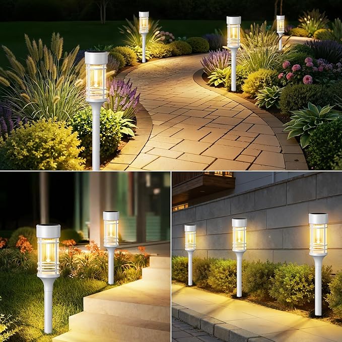 LETMY 12 Pack Solar Pathway Lights Outdoor, Bright Solar Lights Outdoor - Image 9
