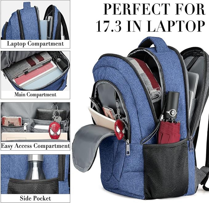 BIKROD Backpack for Women and Men, Extra Large School Backpacks for Teens - Image 3