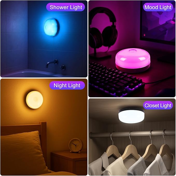 4-Pack Rechargeable Shower Lights - Image 7