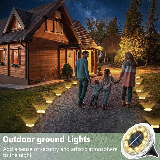echosari 6 Pack Solar Ground Lights, Upgraded Solar Garden Lights Auto ON/Off - Image 6