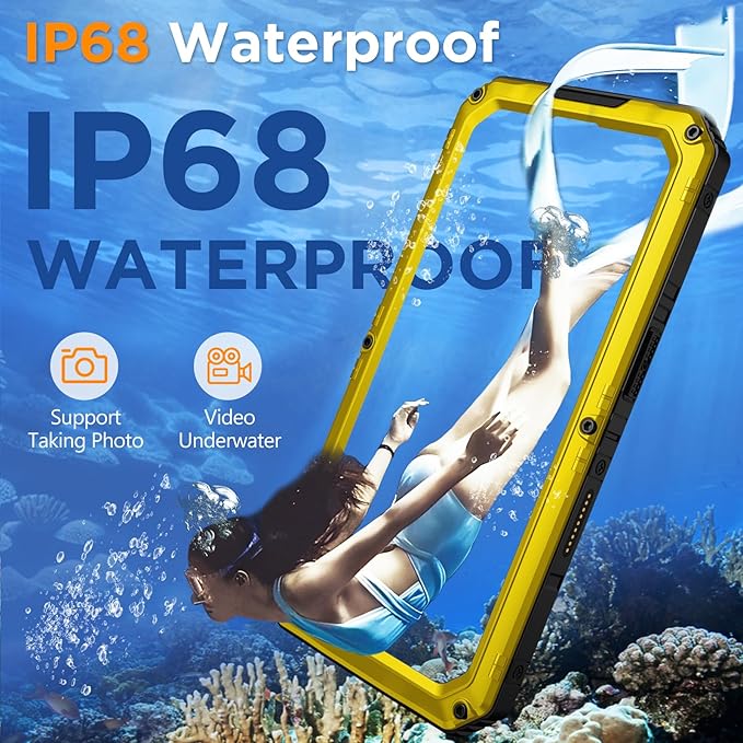 Mitywah Waterproof Case for iPhone 16 Pro Max, Heavy Duty Metal Cover - Image 5