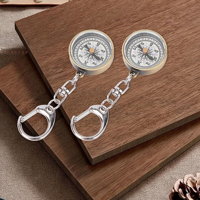 Mini Compass Keyring, Handheld Compass - Image 9