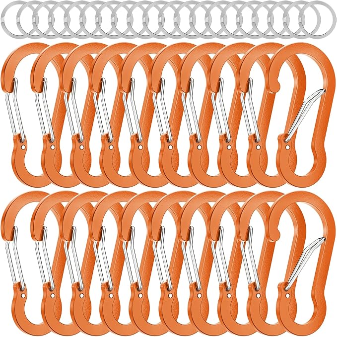 sprookber 2" Small Carabiner Clip, D Ring Caribeener, Spring Snap Hook by Sprookber