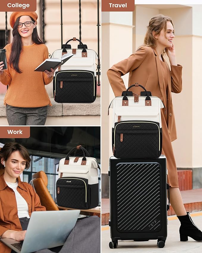 LOVEVOOK Laptop Backpack for Women, 17.3'' Waterproof Nurse Bag Teacher Work - Image 8
