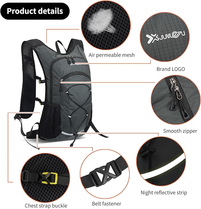 DOJUNS Hiking Backpack Lightweight Travel Backpack 20L Waterproof Hiking - Image 6