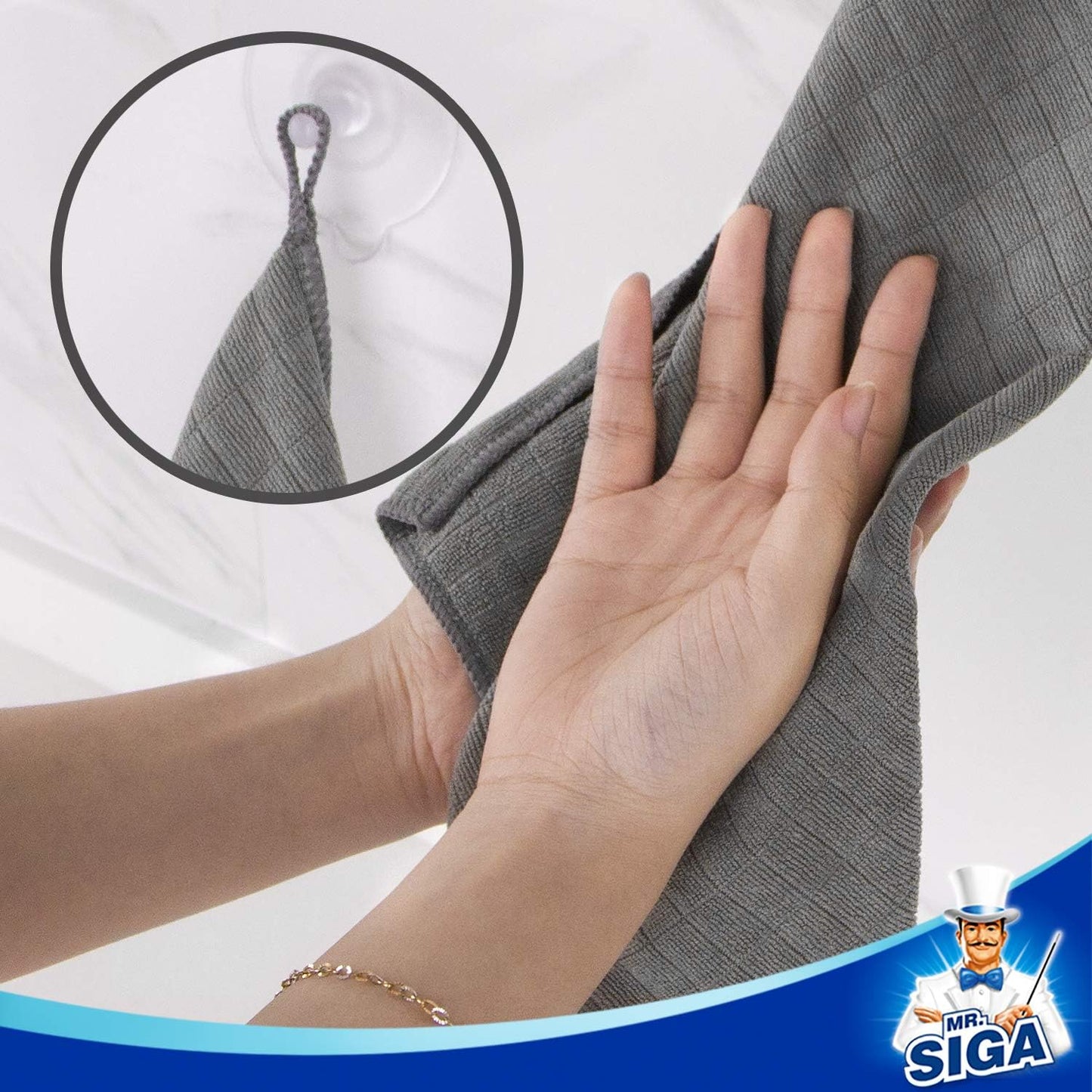 MR.SIGA Microfiber Cleaning Cloth, All-Purpose Cleaning Towels, Pack of 6, Size 13.8 x 15.7 in