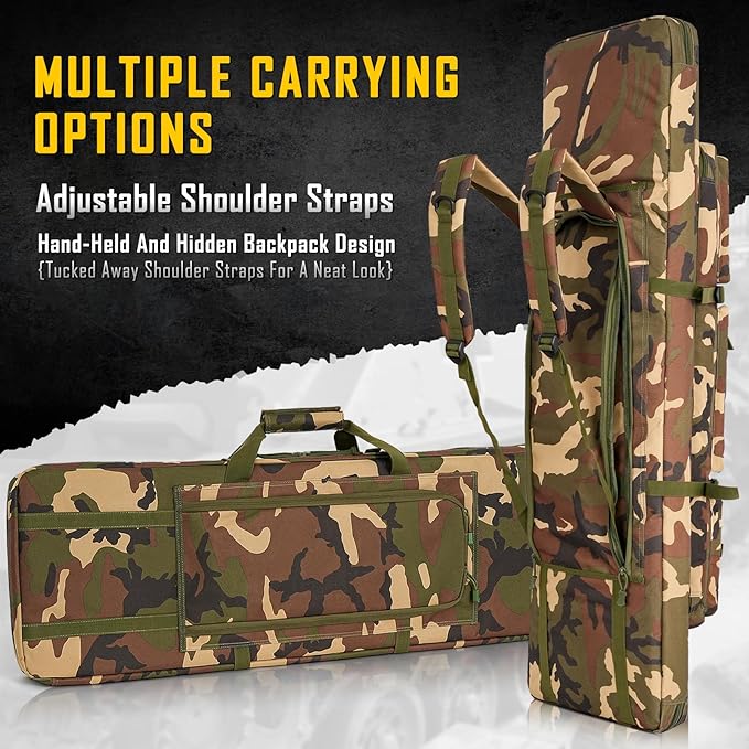 DULCE DOM 32/36/42/48/52 inch Double Rifle Case Soft Gun Bag - Image 6