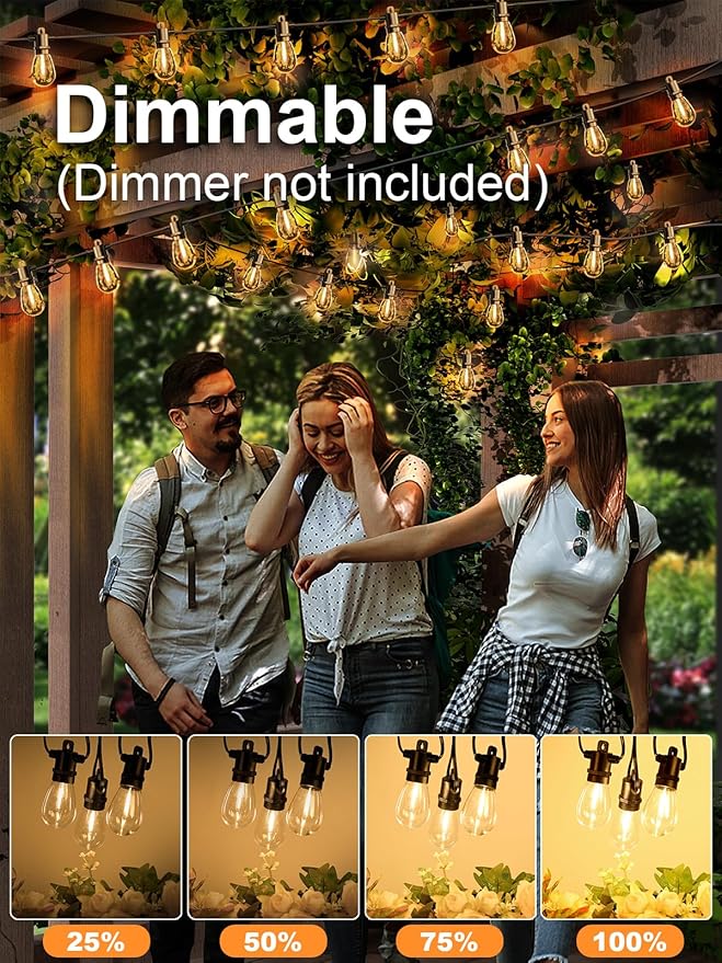 Svater Outdoor String Lights 100 FT, Patio - Image 5