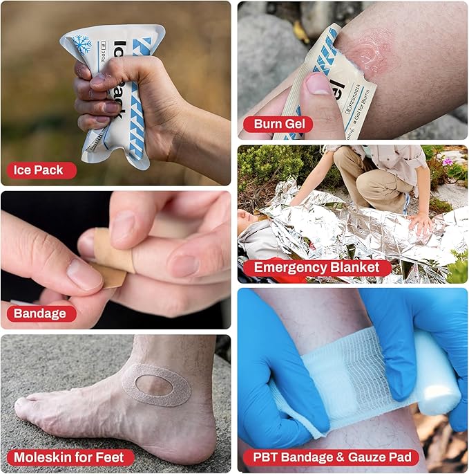 RHINO RESCUE EVA First Aid Kit, Small Waterproof Emergency Hiking First Aid Kit - Image 7