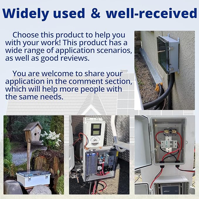 MAKERELE Outdoor electrical Box Weatherproof Includes Internal Mounting Panel - Image 5
