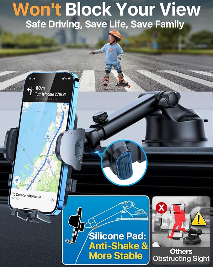 【98+LBS Strongest Suction & Military-Grade】Ultimate Car Phone Mount【Patent & - Image 6