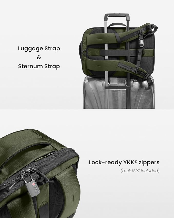 tomtoc Travel Backpack 28L, TSA Friendly Flight Approved Carry-on Luggage - Image 9