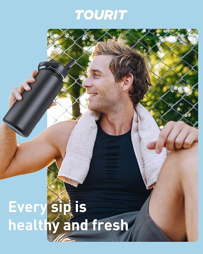 TOURIT 24 oz Insulated Water Bottle, Stainless Steel Water Bottles - Image 7