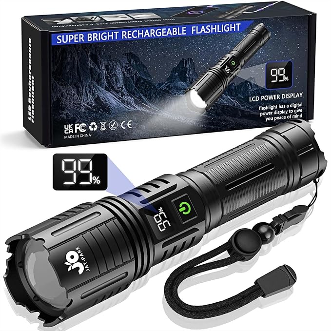 JAY-PARK Rechargeable Flashlights 10000 Lumen, LED Flashlight - Image 9
