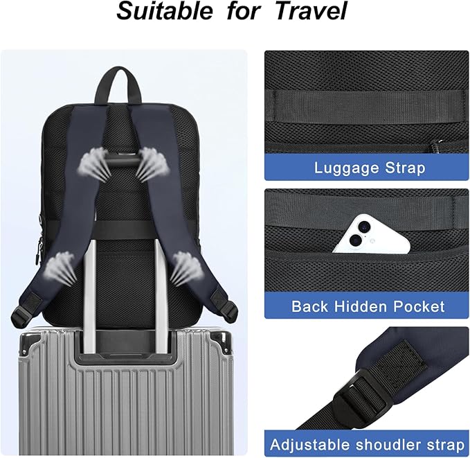 MOSISO Laptop Backpack for Men, Slim Lightweight Compact Computer Backpack for - Image 5