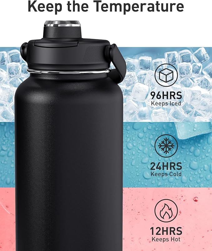 TOURIT 24 oz Insulated Water Bottle, Stainless Steel Sports Water Bottles - Image 2
