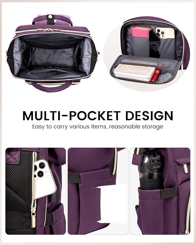 LOVEVOOK Laptop Backpack Women, 15.6 Inch Backpack - Image 4