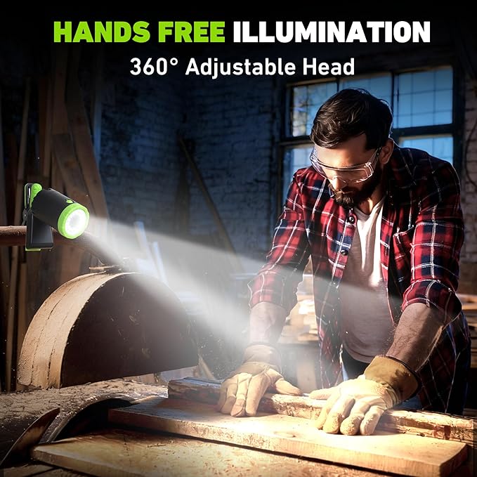 4-Pack Rechargeable LED Work Lights, 360-Degree Adjustable Spotlights - Image 2