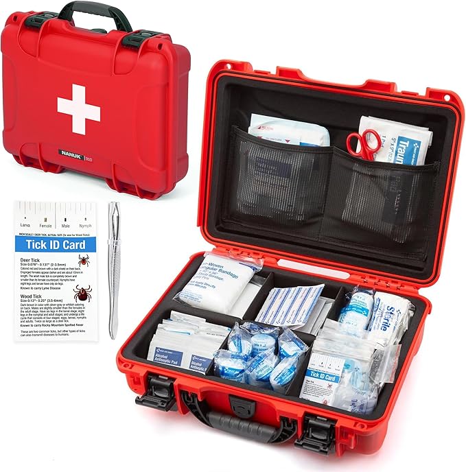 NANUK 910 Waterproof First Aid Kit 146pcs – Durable, Pre-Stocked First Aid by NANUK