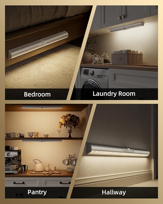 EZVALO 17-Inch LED Motion Sensor Closet Light, Rechargeable 3600mAh Battery - Image 6