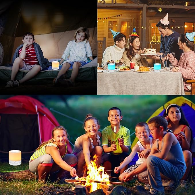 Nursery Night Light for Kids, USB Rechargeable Small Desk Lamp, 13 RGB Colors & - Image 7